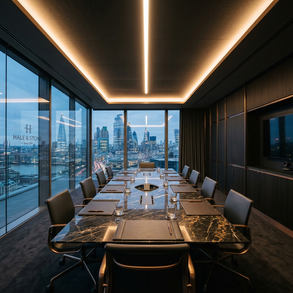 Sala de juntas corporativa de Aurelius & Asociados